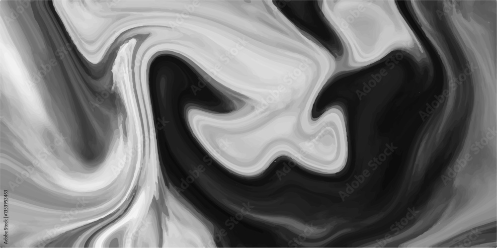 Poster the texture of black and white marble pattern modern style liquid background. gray marble pattern te
