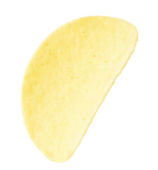 One tasty potato chip isolated on white