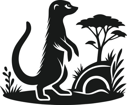 recommend clip art: meerkat vector silhouette