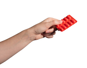 Red pills, painkillers, and antibiotics for medical treatment. Prescription medication, paracetamol, aspirin, and penicillin. Healthcare and pharmaceutical concept for patient care and remedy..