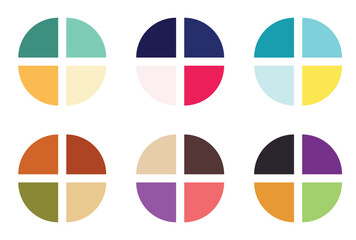 Abstract color palette Color swatches	