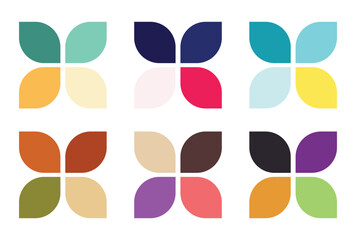 Abstract color palette Color swatches	
