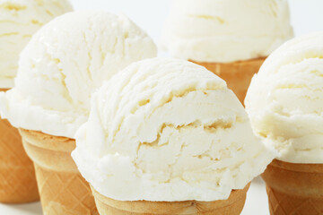 White ice cream cones