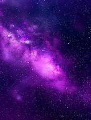 Fototapeta premium A beautiful purple nebula filled with countless sparkling stars