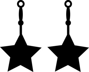 earring star silhouette beautiful design vector file svg
