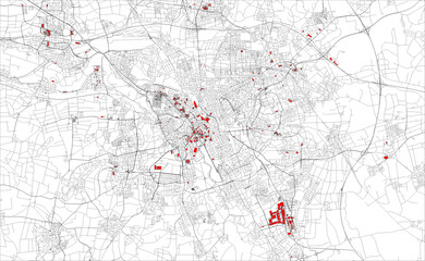 Naklejka premium City plan of Braunschweig (Germany)