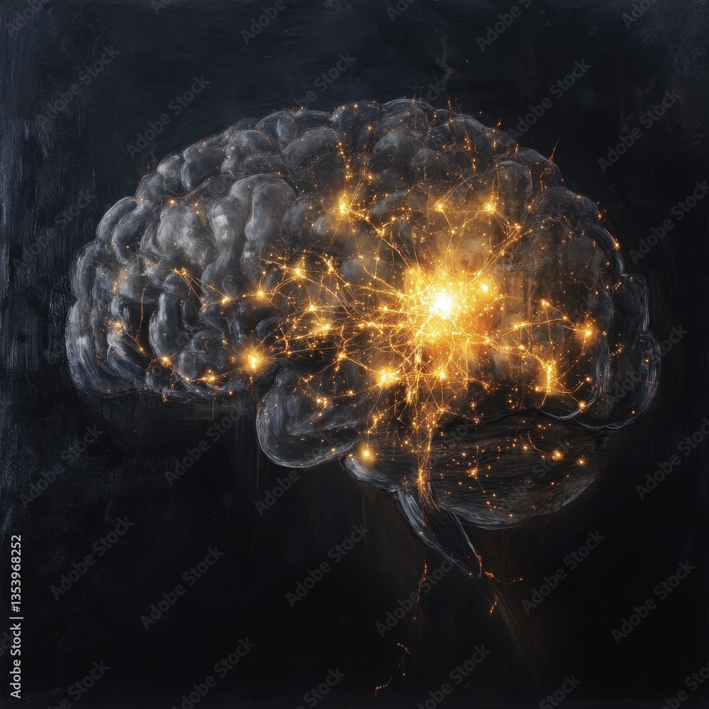 Poster a brain with a tree growing out of it
