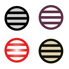   カラー家紋:丸に三つ引き（透過可）