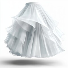 Fototapeta premium A long, flowy pink skirt with ruffles