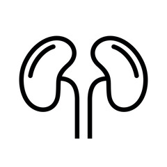 Kidney icon. Paired human organ. Pictogram for doctor or hospital, treatment or prevention. Health symbol.