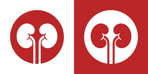 Kidney icon. Paired human organ. Pictogram for doctor or hospital, treatment or prevention. Health symbol.