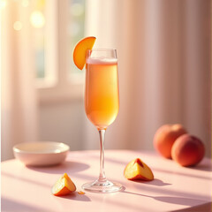 glass of orange juice and fruits