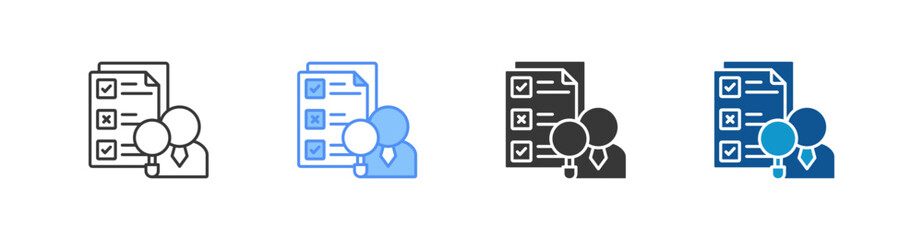 Quality Control Multi Style Icon Sheet