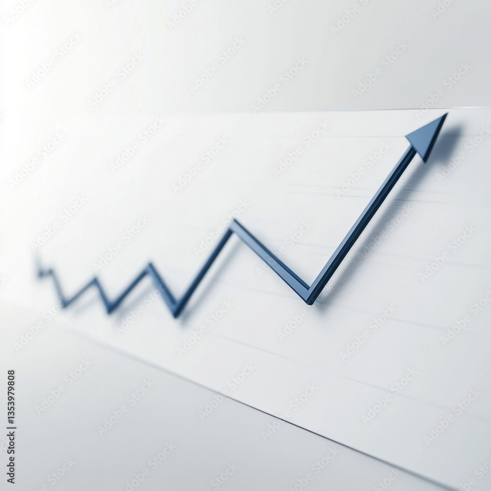 Poster a graph with red lines and blue background