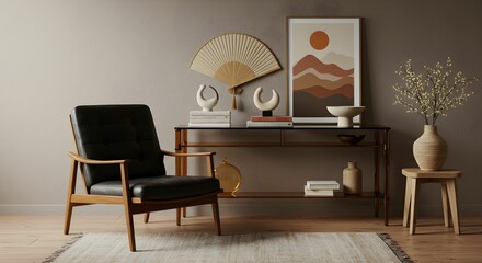 Fototapeta premium Modern Minimalist Living Room