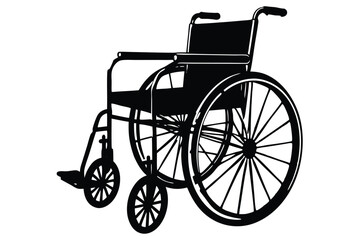 Fototapeta premium wheelchair Icon Silhouette