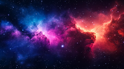 Colorful Celestial View Of Cosmic Dust And Stars