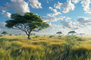 Clear Pixel Image of Outdoor Savanna Landscape City