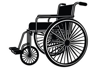 Fototapeta premium Wheelchair Silhouette Vector