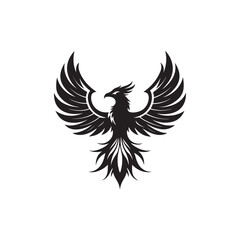 phoenix mark vector silhouette clip art logo design