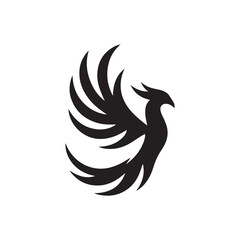 phoenix mark vector silhouette clip art logo design