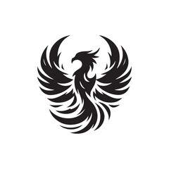 phoenix mark vector silhouette clip art logo design