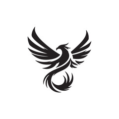 phoenix mark vector silhouette clip art logo design