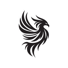 phoenix mark vector silhouette clip art logo design