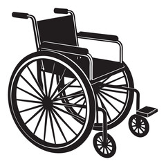 Fototapeta premium Wheelchair Silhouette Vector