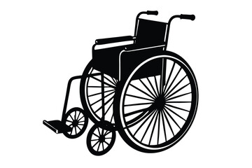 Fototapeta premium wheelchair silhouette shadow black white colors