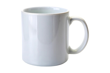 11 oz White Coffee Mug on transparent background