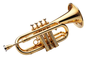 Obraz premium golden trumpet on transparent background 