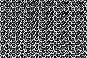 Black and White Leopard Pattern Seamless Vector