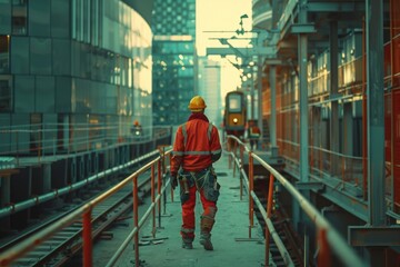 Fototapeta premium Construction worker is part of team building