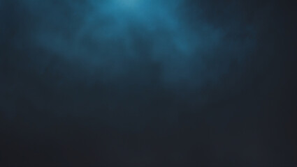 Fototapeta premium A dark, moody abstract background with a deep blue gradient and soft foggy texture. Perfect for cinematic, mysterious, and atmospheric designs