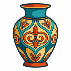 ceramic vase isolated on white