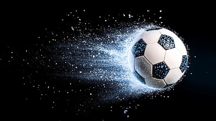 Fototapeta premium Fast Soccer Ball Speed Motion Blur Explosion Abstract Sports