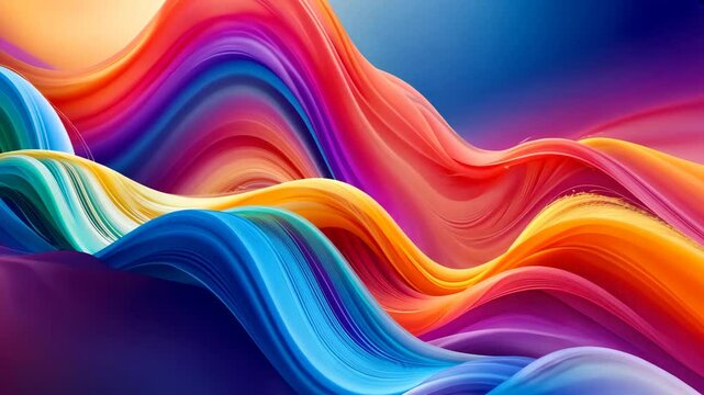 Abstract Colorful Wavy Gradient Background Vibrant Art Design