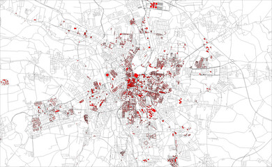 Fototapeta premium City plan of Leipzig (Germany)