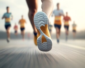 Fototapeta premium Runners Race Speed with Motion Blur.