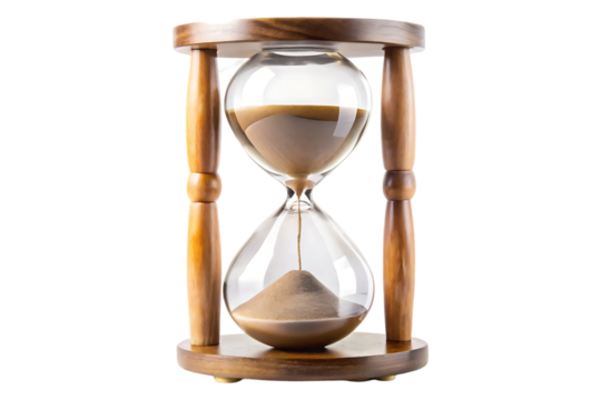Hourglass isolated on transparent background