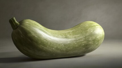 Marrow squash resting on a gray surface with soft lighting