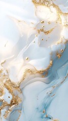 Luxurious gold and blue marble swirl texture with elegant highlights
