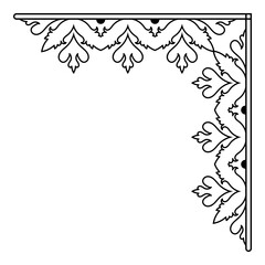 Obraz premium Vintage ornamental corner and frame design.