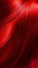 Naklejka premium Vibrant Crimson Hair for Hair Dye Marketing
