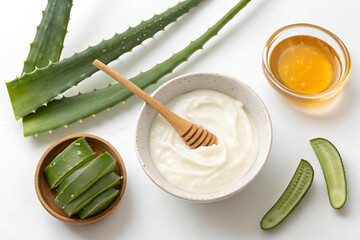 Homemade mask for hair or face.