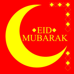 Eid mubarak card design art illustration