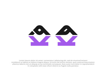 letter kb or bk abstract modern business logo