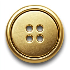 Gold Button with Holes