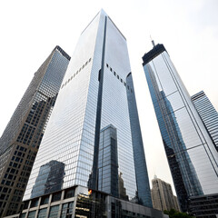 Obraz premium Reflective skyscrapers business building 